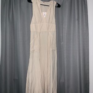 Free people striped peasant midi tank dress